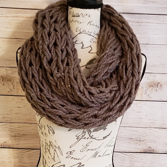 Accessories - Chunky Infinity Scarf, Brown, Fall & Winter Wear